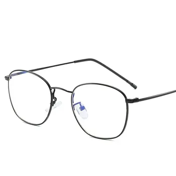 Anti-zila Gaisma Jaunu Modes Metāla Brilles Rāmis Apaļas Brilles Vintage Sievietes Datoru Brilles Tuvredzība Optika Brilles