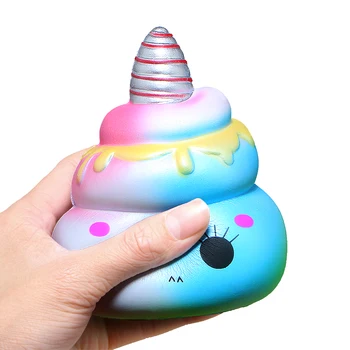 Antistresa Rotaļlietas 14.5 cm Squishy Mīksto Kawaii Unicorn Poo Lēni Pieaug Glītu Maizes Smaržu Izspiest Mazināt Stresu Rotaļlietas