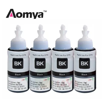 Aomya Black 4x70ml Krāsu Tinte ir Savietojams ar Epson L355 L350 L365 L366 L550 L555 L566 L800 L801 L805 L110 L120 L 210 Printeri Tintes 930