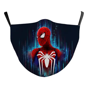 Ap Marvel Super hero Zirnekļcilvēka dzelzs Vīrs Karikatūra pieaugušo Maska, Zēns, meitene nepievelk putekļus un pretvēja maska maska Mazgājams