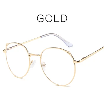 Apaļas Metāla Plānas Rāmis Brilles Skaidrs, Objektīvs Vintage Studentu Brilles Modes Bērni, Meitenes 242-001