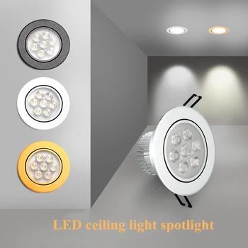 Apaļā Aptumšojami LED Downlight Griesti Uzmanības 3W~24W AC110-230V Griestiem Padziļinājumā apgaismojums Iekštelpu Apgaismojums