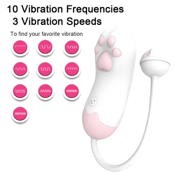 APP Bezvadu Vibrators Maksts Bumbu G-spot Klitora Stimulators Lekt Olu Sieviešu Masturbācija Kaķu Ķepu Kaķim Palmu Mīlestība Olu Seksa Rotaļlietas