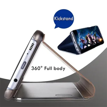 Apšuvuma, Smart Mirror Flip Case for Samsung Galaxy A2 Core Ādas Tālruņa Aizmugurējo Vāciņu, Triecienizturīgs SamsungA2Core A2Core 2019 Coque