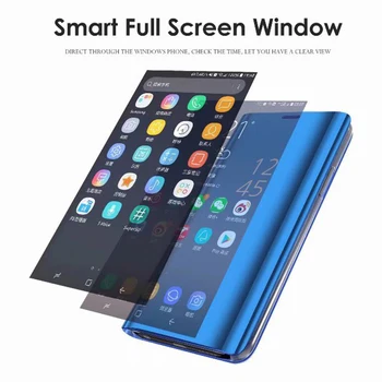 Apšuvuma, Smart Mirror Flip Case for Samsung Galaxy A2 Core Ādas Tālruņa Aizmugurējo Vāciņu, Triecienizturīgs SamsungA2Core A2Core 2019 Coque
