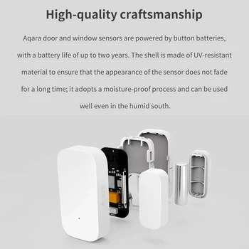 Aqara Durvju Logu Sensors Zigbee Bezvadu Vārteju Savienojumu Reālā laika Uztveres Durvju Sensors Darbu Xiaomi Mijia LIETOTNI Smart Home