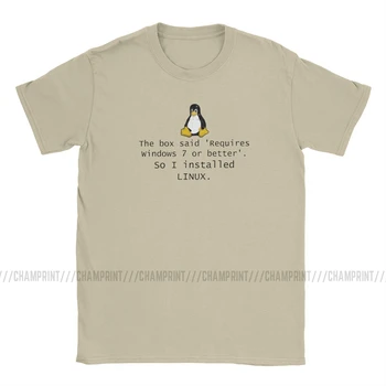 Arch Linux Tux T-Krekls Vīriešiem Datoru Programmētājs-Izstrādātājs Geek Nerd Smieklīgi Tee Kreklu Apkalpes Kakla T Krekls Dāvanu Ideja, Topi