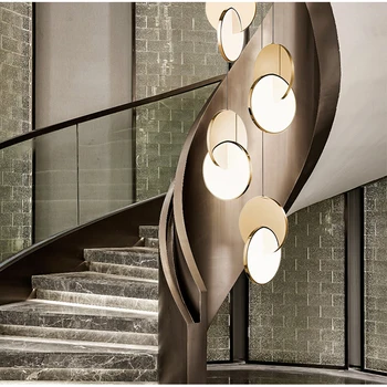 Art deco modernu LED lustras nerūsējošā tērauda lampas dinning room bar gaismas ilgi, kāpnes, lustras