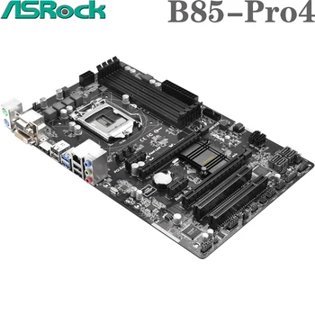 ASRock B85-PRO4 Par LGA1150 Intel Core i7/i5/i3/Pentium/Celeron DDR3 32GB, HDMI VGA DVI LGA 1150 B85 ATX Desktop PC Mātesplati 11529