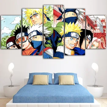 Audekla Sienas Māksla HD Izdrukas Naruto Plakātu Mājas Apdare Japāņu Karikatūra Lomu Krāsošana Guļamistabai Moduļu Sistēmu Bildes