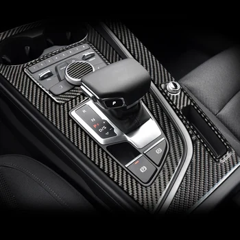 Audi a4 b9 S4 RS4 salona Apdare ar Oglekļa Šķiedru Pārnesumu Pārslēgšanas Vadības Paneļa Vāku Uzlīme LHD RHD Auto styling2016-2019accessories