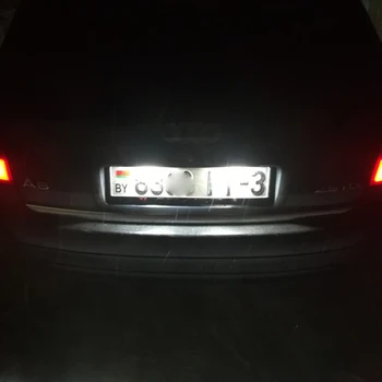 Audi Canbus LED numura zīme Gaismas Numura zīmes Lukturi Ksenona Balta A6 C5 4B Avant/Vagonu 1998-2005 RS6 Plus, 2003. - 2005. gadā 2GAB