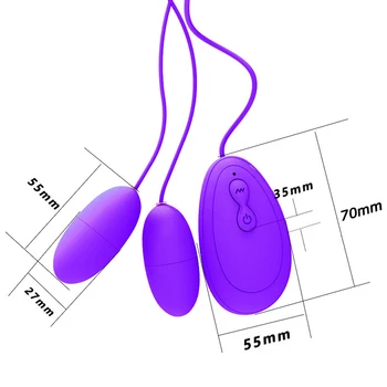 Augstas Kvalitātes Medicīnas Materiālu, 20 Frekvences Dubultā Galvas Matēts Violeta Mini Dual Rozā Olu Vibrators Seksa Vibrators Seksa Produkti 18372