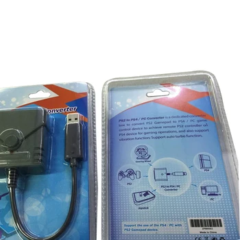 Augstas kvalitātes USB Gamepad Kontrolieris Pārveidotāja Adapteris Connnector par PS2 uz PS3 / PS4 Kuģīši Playstation 3/4
