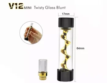 Augstākās Kvalitātes V12 Mini Twisty Stikla Skarbs Tabakas Sausā Garšaugu Komplektu, Pārnēsājamo Mini Augu Izcelsmes Tabakas Dzirnaviņas Filtra Cauruli, Smēķēšanas Piederums