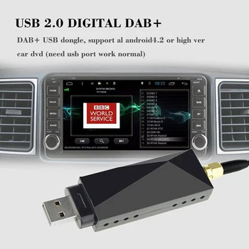 Auto DAB Antena ar USB Adapteri un Uztvērējs Android 4.4 5.1 6.0 7.1 Auto Spēlētājs, kas Piemērojami Eiropas Austrālija Dab Adapteri 12313