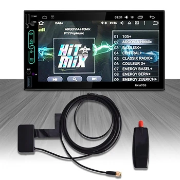Auto DAB Antena ar USB Adapteri un Uztvērējs Android 4.4 5.1 6.0 7.1 Auto Spēlētājs, kas Piemērojami Eiropas Austrālija Dab Adapteri