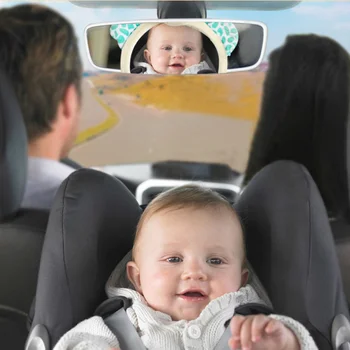 Auto Drošības Interjera Spoguļi Baby Aizmuguri Baby Spoguļi Viegli Apskatīt Regulējams Cute bērnu Auto Drošības Monitors Bērniem Bērnu