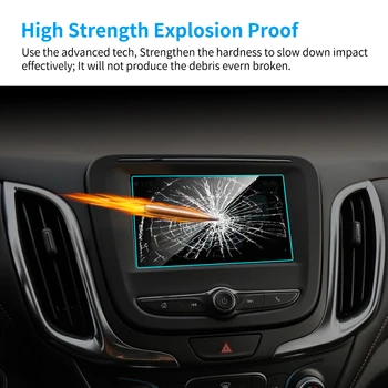 Auto Ekrāna Aizsargs Chevrolet Equinox 2017-2019 Auto GPS Navigācijas Rūdīts Stikls Aizsargātu Plēve, Auto Interjera Aksesuāri