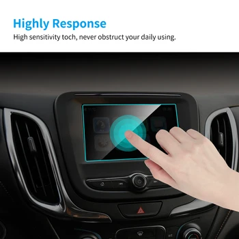 Auto Ekrāna Aizsargs Chevrolet Equinox 2017-2019 Auto GPS Navigācijas Rūdīts Stikls Aizsargātu Plēve, Auto Interjera Aksesuāri