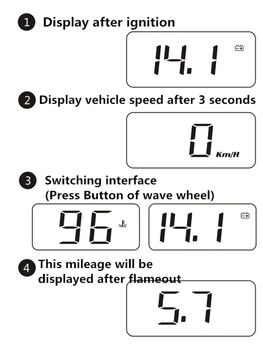 Auto HUD OBD2 Head-up Vējstikla Displejs Ātruma Projektors Spidometrs Vējstikla KMH/Mile Ūdens TEMP Voltmetrs