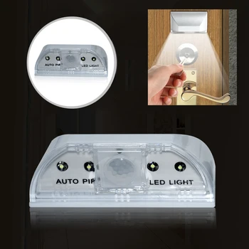 Auto PIR Sensors LED sensors, Durvju slēdzenes, Lampas Kustības Saprātīga Detektoru Lampas atslēgas caurumu Virtuves, Kāpnes Kabinets Home gaismas Lampas 37687