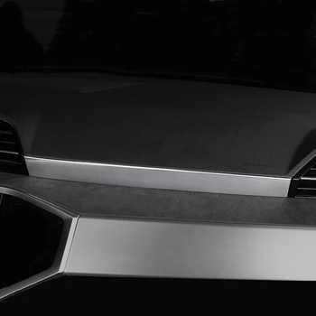 Auto Stils Centra Konsole otrā pilota Dekoratīvā Paneļa Uzlīmes Audi Q3 2019 LHD Nerūsējošā Tērauda Interjera Aksesuāri