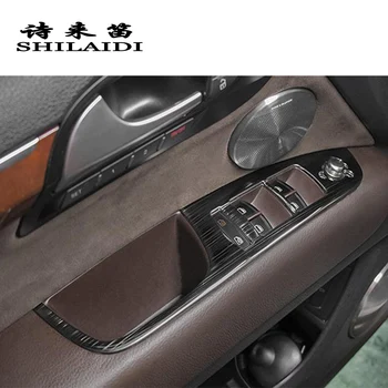 Auto Stils Logu Pacēlāji Kontroles Kadru Maiņa Dekoru Elkoņbalsti Vāka Uzlīmes Melns, Audi Q7 2008-Iekšlietu Auto Piederumi