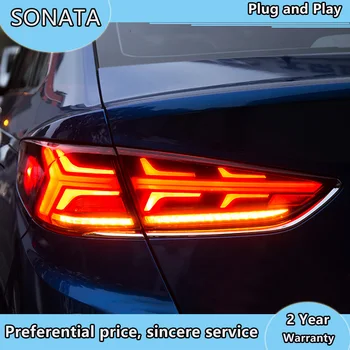 Auto Stils lukturu par Hyundai Sonata Aizmugurējie Lukturi 2018-2019 Jaunā Sonata LED Astes Gaismas Dinamisku Pagrieziena Signāla Bremžu Reverse Auto