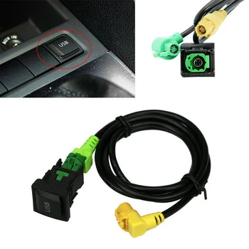 Auto USB AUX Switch Kabelis, USB Audio Adapter RCD510 RNS315 Par - Passat B6 B7 Golf 5 MK5 Golfu 6 MK6 Jetta 5 MK5 CC