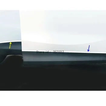 Auto Vāciņu, Nerūsējoša Tērauda Sānu Durvis Ķermeņa Melns Rāmis Stick Lente Molding Lampu Kupolus 4gab Priekš Mazda CX-5 CX5 2013 2016 8376