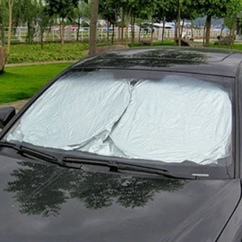 Automašīnas Vējstikla Saules ēnā, Lai Pielāgotu Priekšējo Logu Sejsegu Segtu Saulessargs Sudraba Folijas Anti UV Atstarotājs
