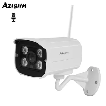 AZISHN WIFI IP Kamera, 1080P, 720P, 960P Bezvadu Audio Vadu CCTV Bullet Āra Uzraudzības Cam Ar Miscro SD Kartes Slots Yoosee