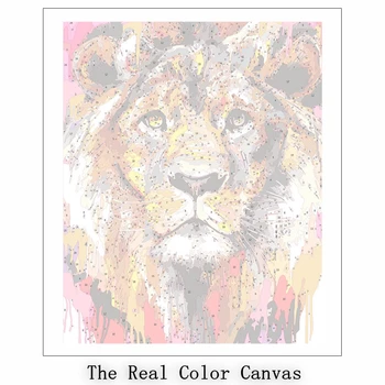 AZQSD Bezrāmju Lauva DIY Krāsošana Ar Numuriem Dzīvnieku Mūsdienīga Sienas Māksla Attēlu Akrila Krāsas Uz Audekla Mājas Dekori Mākslas darbu