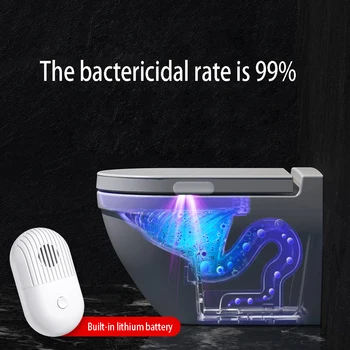 Baktericīdo Lampu Tualetes Pods Gaismas WC UVC LED Sterilizācija Lampas Sanitizer Laternu Vannas Armatūra Rechargable