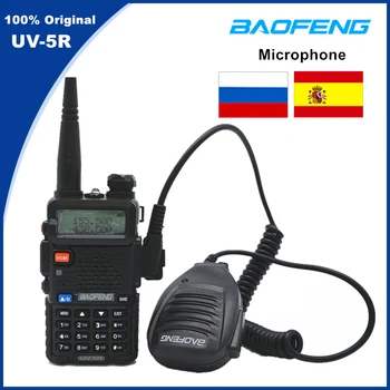 Baofeng Sākotnējā Pārnēsājamās CB Radio Mikrofons, Skaļrunis Rokas Mic PTT Walkie Talkie UV5R BF-888S UV-8D UV-5R Pro UV-82 H9