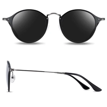 BARCUR Apaļas Saulesbrilles Sieviešu Steampunk Polarizētās Saulesbrilles Sieviete Sunglases Retro oculos masculino