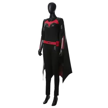 Batwoman Batgirl Kathy Kane Cosplay Kostīmu Pieaugušām Sievietēm Meitene PU Ādas Cape Pilna Komplekti Halloween Karnevāla Puse
