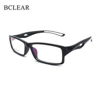 BCLEAR Gaismas TR90 Sporta Briļļu Optisko Briļļu Rāmji Vīrieši Sievietes Melnās Brilles Elastīgu Sporta Stilīgs Unisex Brilles Karstā