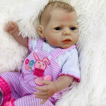 Bebes atdzimis de silikona nekustamā baby lelle 22inch 55cm jaundzimušo bebe dzīvs Meitene lelles bērniem dāvanu spēlēt māja rotaļlietas