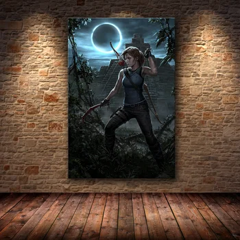 Bez rāmīša Plakātu Apdare, Krāsošana Tomb Raider HD Kanvas audekla glezna mākslas plakāti un izdrukas gleznu attēli