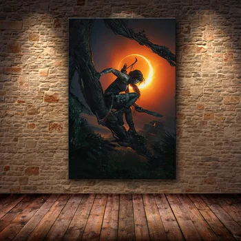 Bez rāmīša Plakātu Apdare, Krāsošana Tomb Raider HD Kanvas audekla glezna mākslas plakāti un izdrukas gleznu attēli
