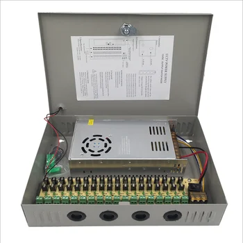 Bezmaksas piegāde 12V 30A 18 kanāls drošības power box 360 W uzraudzības centralizētās elektroenerģijas padeves kaste led slēdzi power box