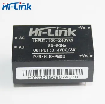 Bezmaksas piegāde 2 gab./daudz Hi-Link HLK-PM03 220v 3.3 V 3W AC DC mini izmēra izolētas solis uz leju barošanas modulis