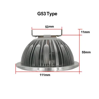 Bezmaksas piegāde AR111 15W led cob 7W 9w G53 lampas 12W G53 LED 110-240V 15W ar111 led spuldze ar 111 led prožektoru gaismā GU10