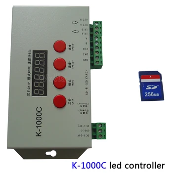 Bezmaksas piegāde K-1000C (T-1000S Papildināta) kontrolieris WS2812B,WS2811,APA102,2813 LED 2048 Pikseļi Programma Kontrolieris DC5-24V