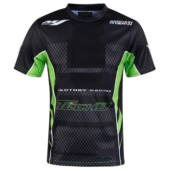 Bezmaksas Piegāde Moto gp Team Off-road Racing Jersey Black Zaļš T-krekls Izjādes yamaha M1 Sacīkšu Motociklu Apģērbu