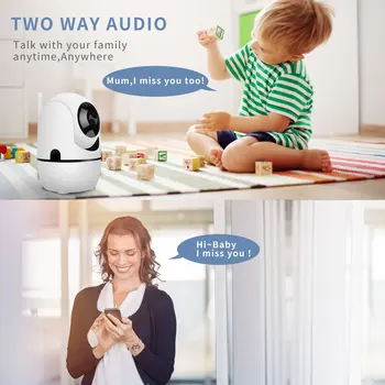 Bezvadu Baby Monitors Ar Fotokameras 1080P HD Video Mazulis Guļ Auklīte Cam divvirzienu Audio Nakts Redzamības Home Security Babyphone Kamera