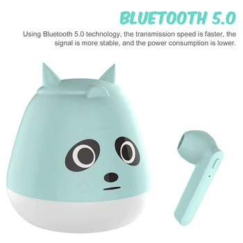 Bezvadu Earbuds Bluetooth Earbuds 5.0 Austiņas ZW-T7 Bezvadu Bluetooth 5.0 Austiņas ar Cute Uzlādes Kaste