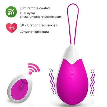 Bezvadu Tālvadības Vibrators 10 Frekvences G-spot Klitora Vbrating Bullet Olu Kegel Bumbu Erotiska Seksa Rotaļlietas Produktu Sieviete